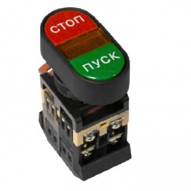 Купить Кнопка APBB-22N "Пуск-Стоп" овальная 220В NO+NC EKF