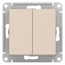 Механизм выключателя 2-кл.СП ATLAS 10A беж